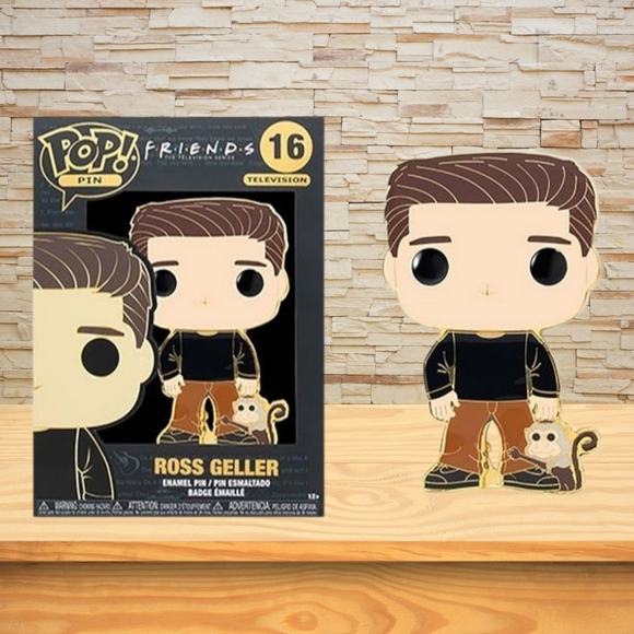 NEW Funko Friends Ross Geller Pin in Black and Brown - Picture 1 of 1